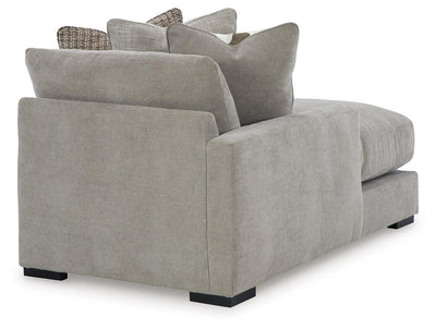 Aslan Court 4-Piece Sofa Pit Sectional in Flax Chenille