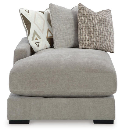 Aslan Court 3-Piece LAF Chaise Sofa Sectional in Flax Chenille