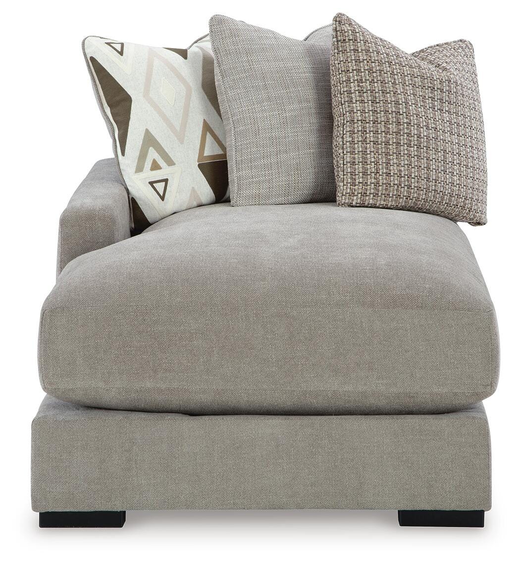Aslan Court 6-Piece LAF Chaise Sectional in Flax Chenille