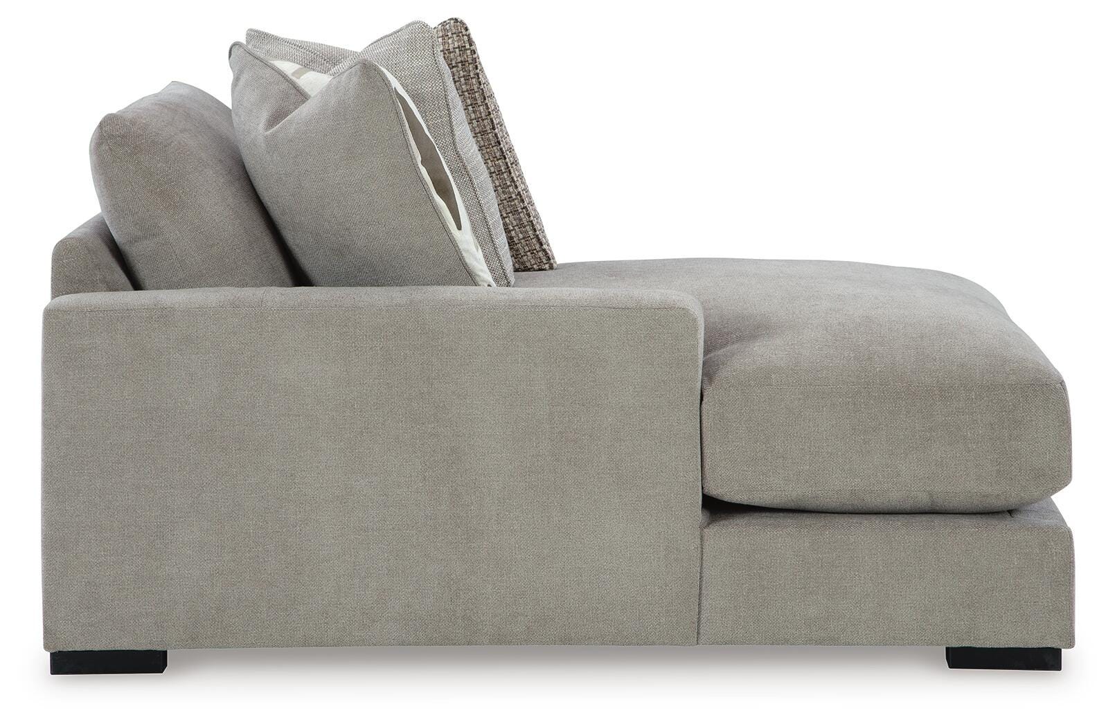 Aslan Court 4-Piece Sofa Pit Sectional in Flax Chenille