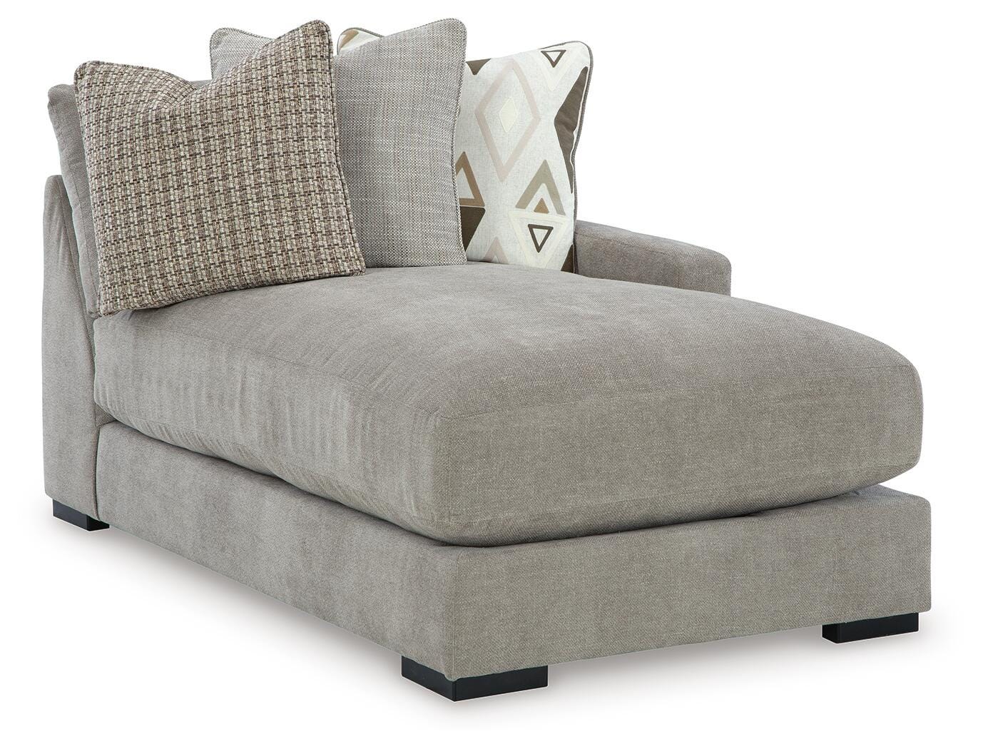 Aslan Court 6-Piece RAF Chaise Sectional in Flax Chenille