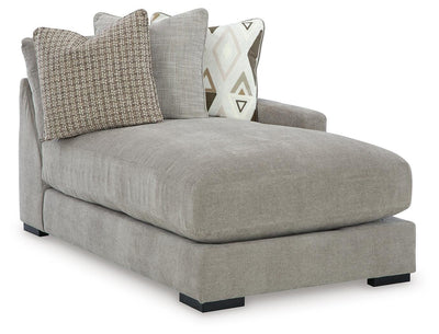 Aslan Court 6-Piece RAF Chaise Sectional in Flax Chenille