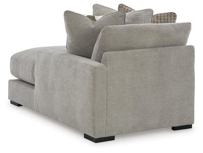 Aslan Court 3-Piece RAF Chaise Sectional in Flax Chenille