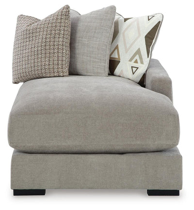 Aslan Court 4-Piece Sofa Pit Sectional in Flax Chenille