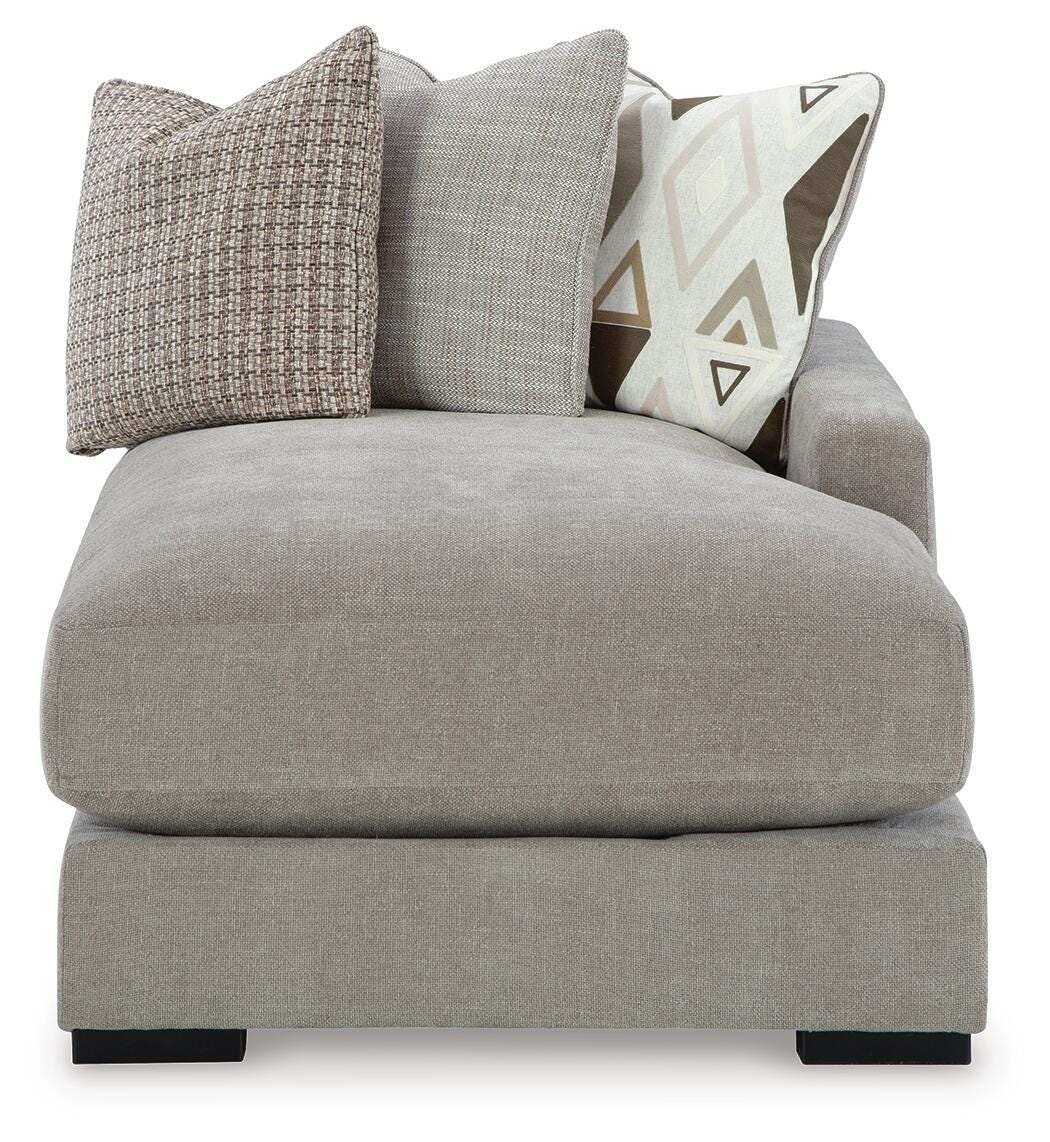 Aslan Court 6-Piece RAF Chaise Sectional in Flax Chenille