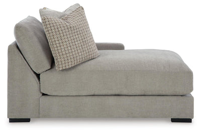 Aslan Court 3-Piece RAF Chaise Sectional in Flax Chenille