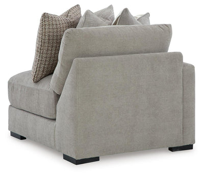Aslan Court 3-Piece RAF Chaise Sectional in Flax Chenille
