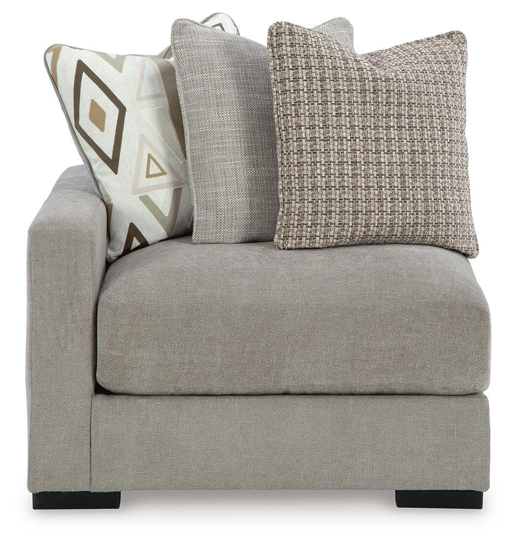 Aslan Court 3-Piece Sofa Sectional in Flax Chenille