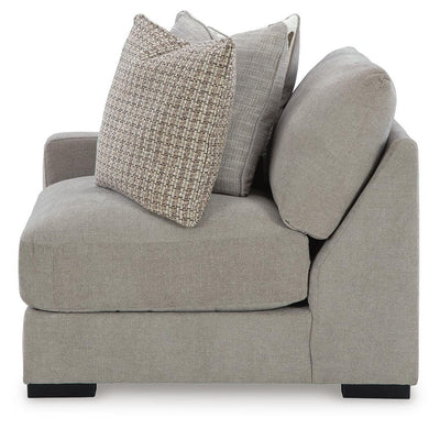 Aslan Court 3-Piece Sofa Sectional in Flax Chenille