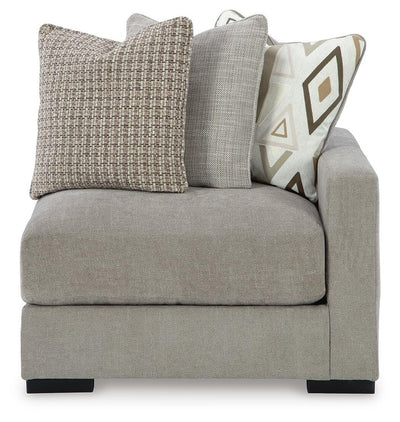 Aslan Court 3-Piece Sofa Sectional in Flax Chenille