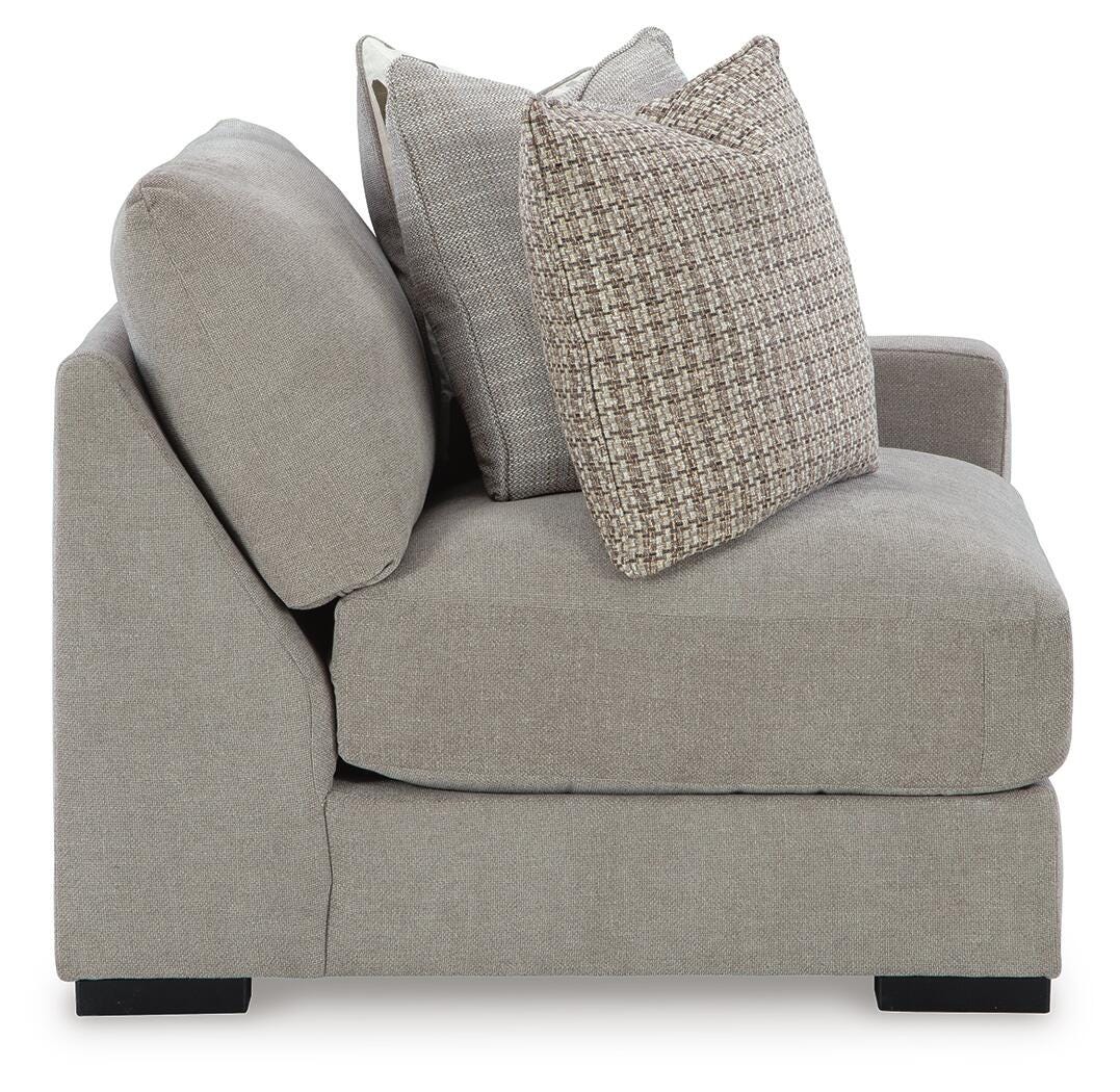 Aslan Court 3-Piece Sofa Sectional in Flax Chenille