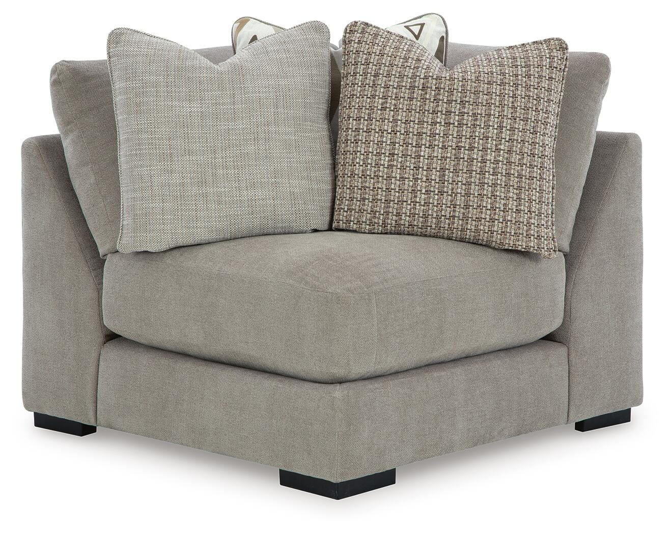 Aslan Court 6-Piece RAF Chaise Sectional in Flax Chenille