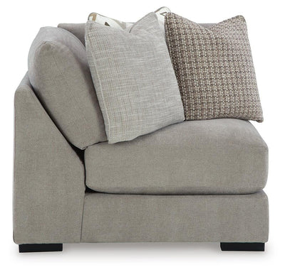 Aslan Court 6-Piece RAF Chaise Sectional in Flax Chenille