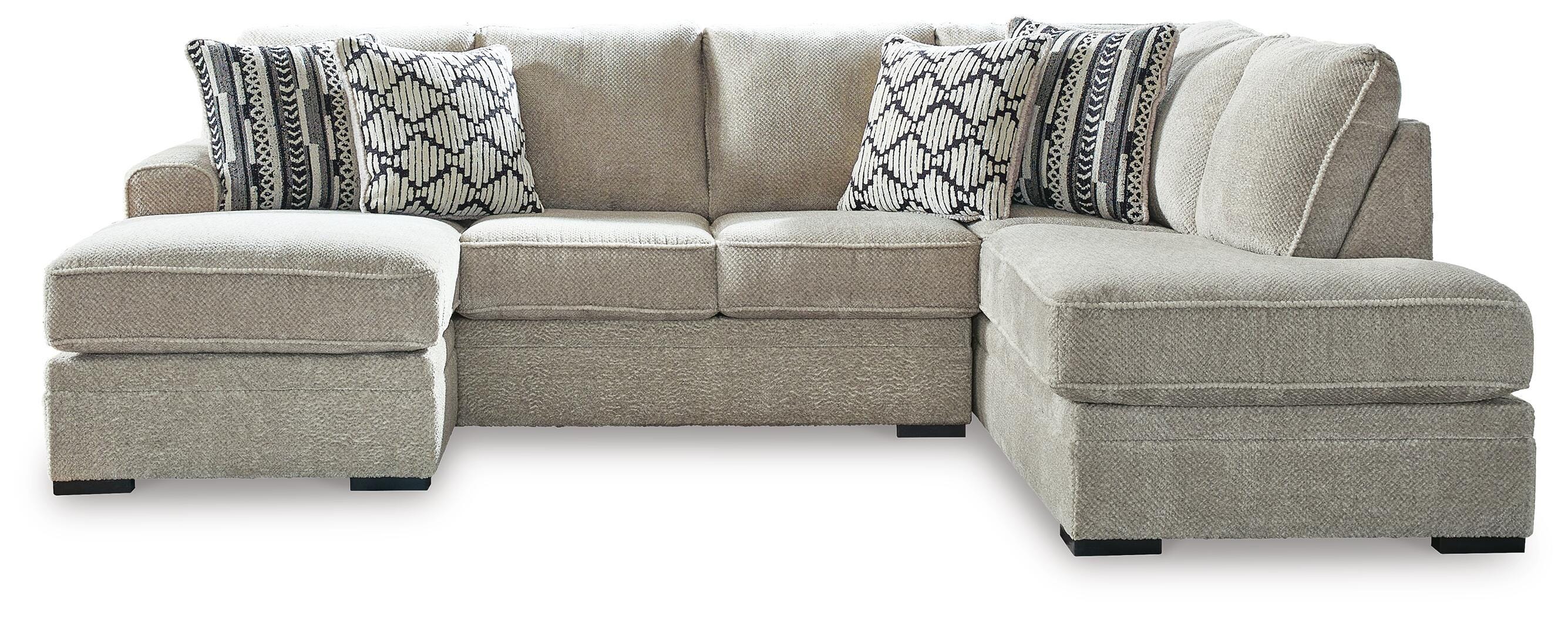 Calnita 2-Piece RAF Sectional in Sisal Velvet