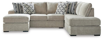 Calnita 2-Piece RAF Sectional in Sisal Velvet