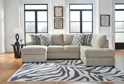 Calnita 2-Piece RAF Sectional in Sisal Velvet