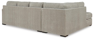 Calnita 2-Piece LAF Chaise Sectional in Sisal Velvet