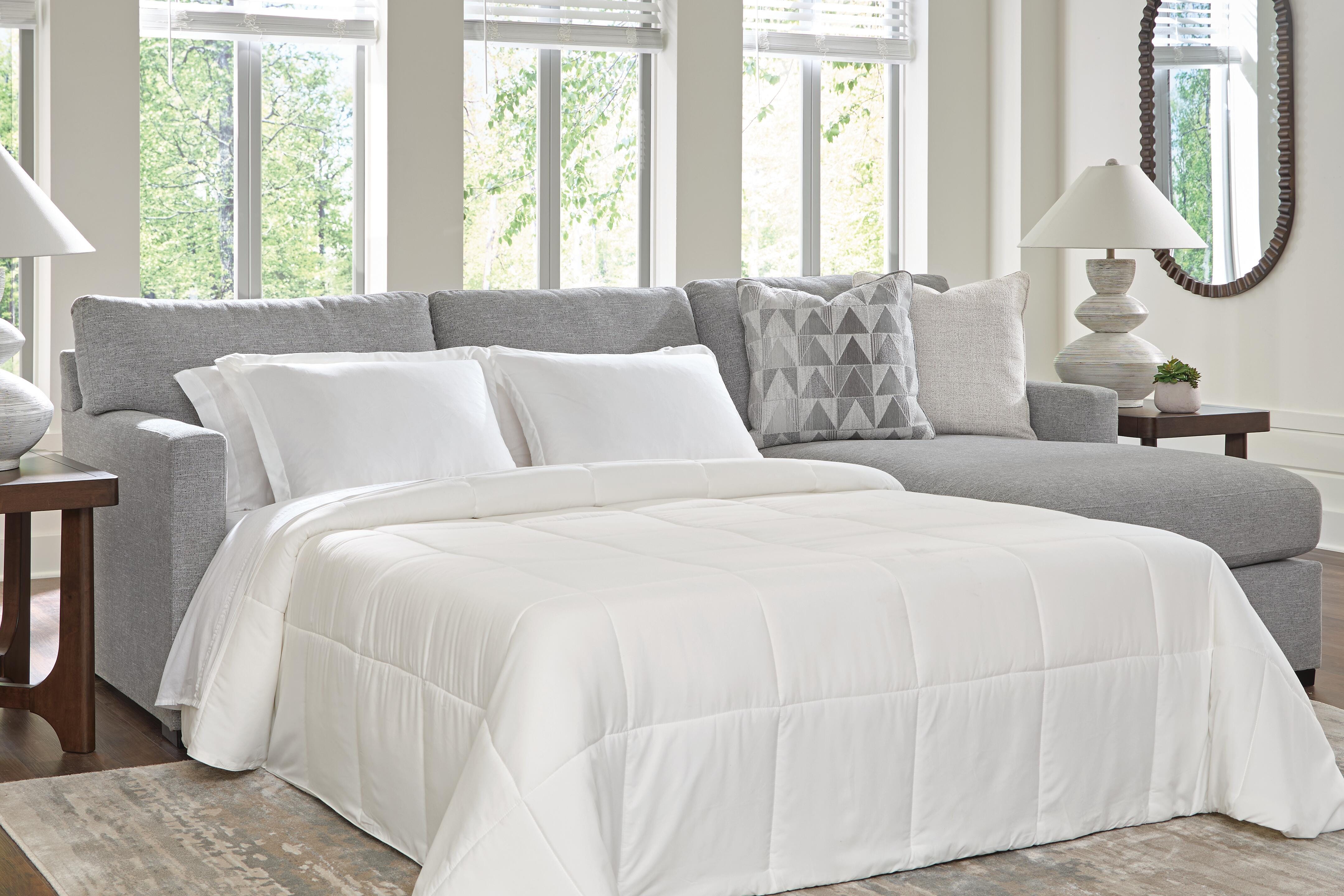 UrbanCrest 2-Piece Sleeper Sectional with RAF Chaise in Pewter
