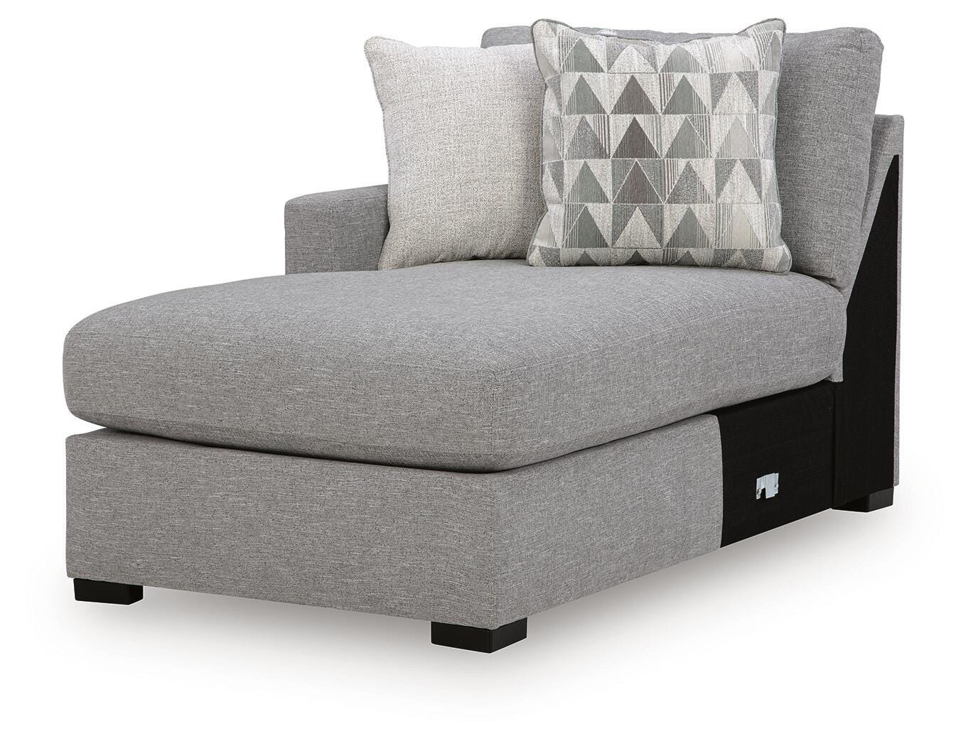 UrbanCrest 2-Piece Sleeper Sectional with Chaise in Pewter