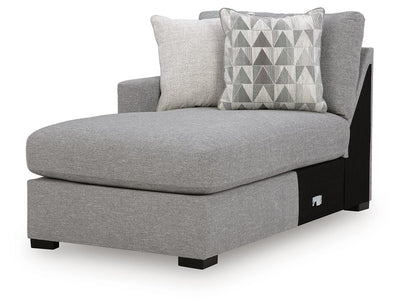 UrbanCrest 2-Piece Sleeper Sectional with Chaise in Pewter