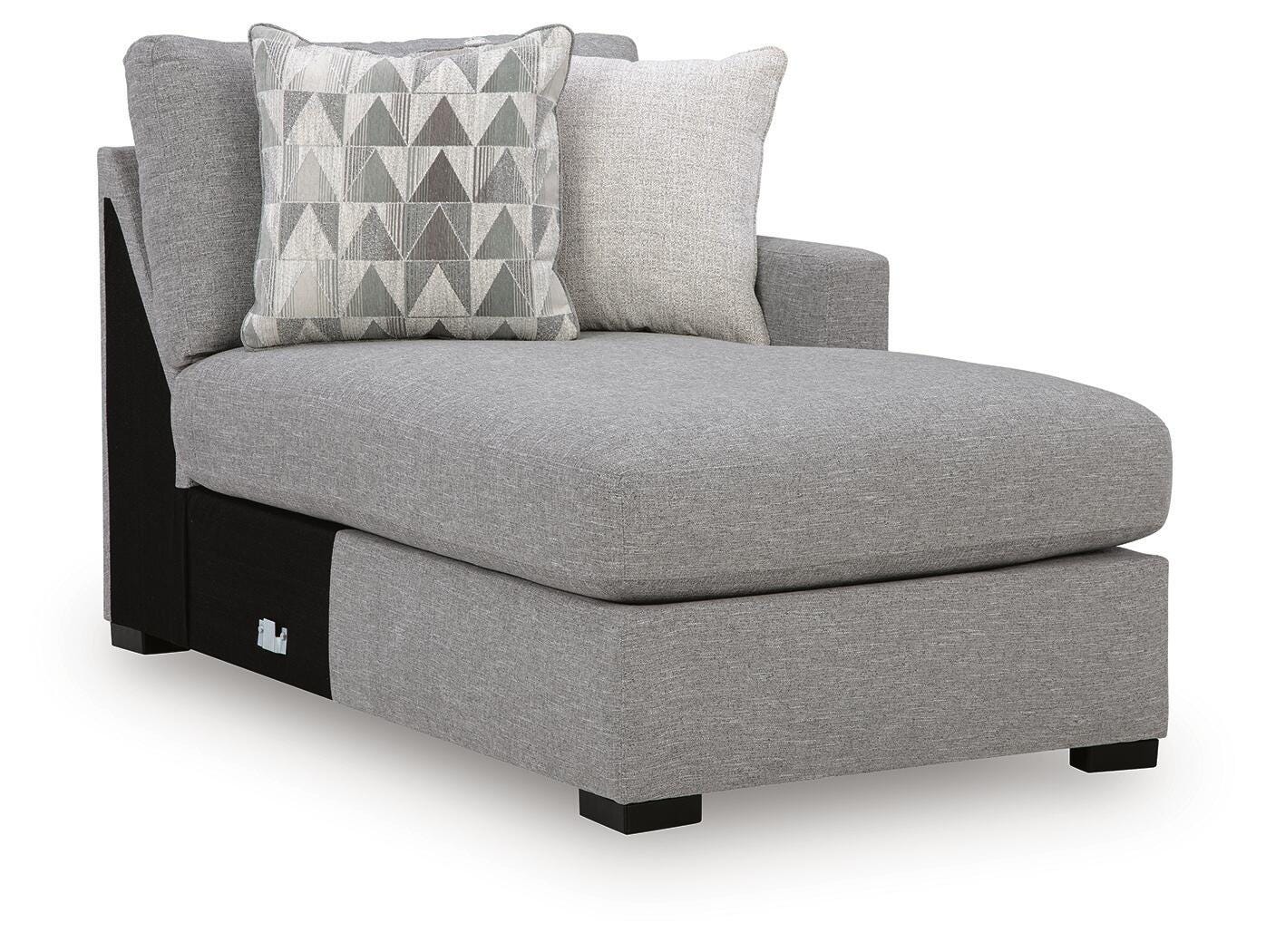 UrbanCrest 2-Piece Sleeper Sectional with RAF Chaise in Pewter