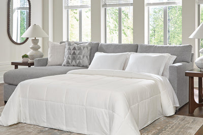 UrbanCrest 2-Piece Sleeper Sectional with Chaise in Pewter