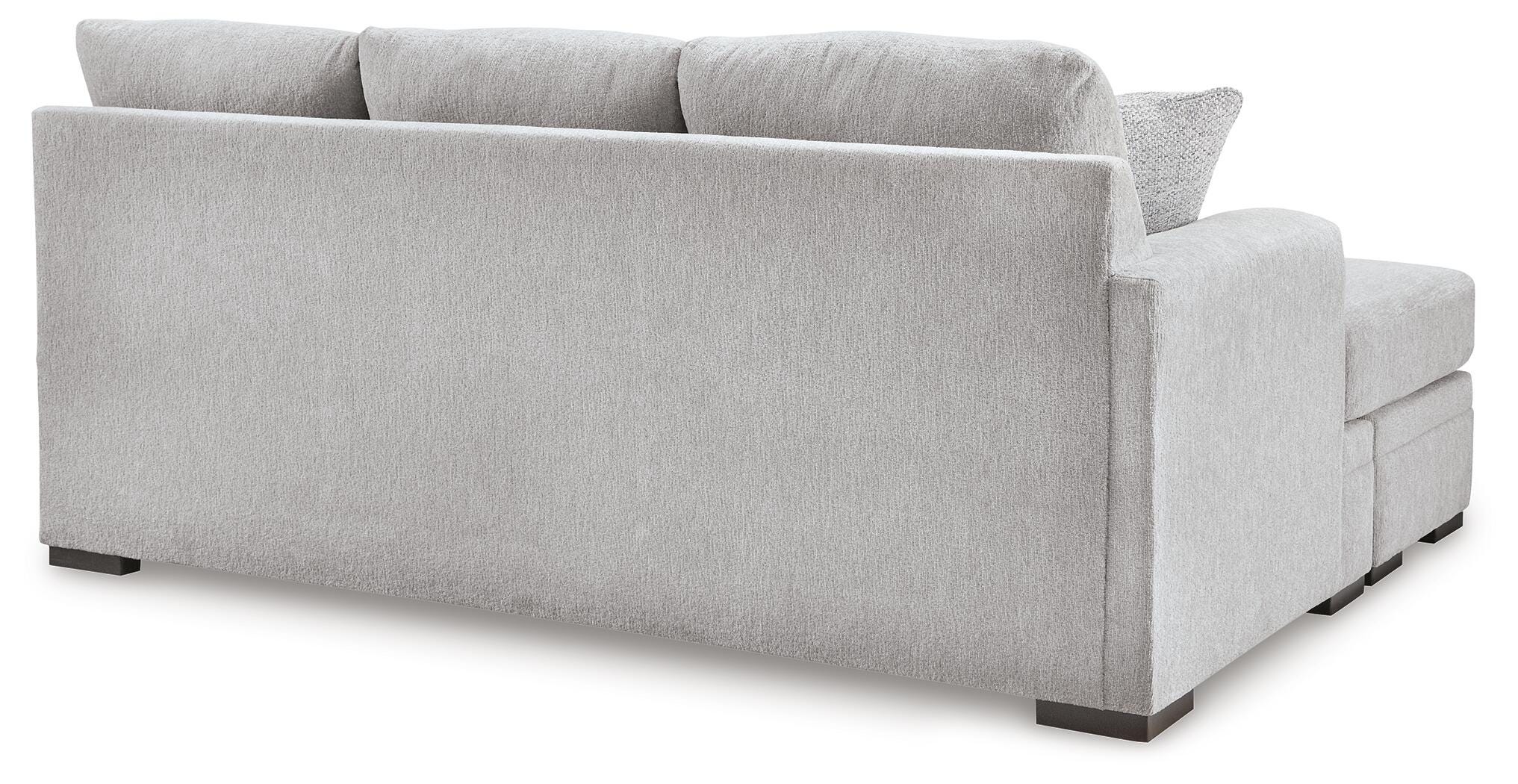Gabyleigh 2-Piece RAF Chaise Sectional in Nickel Performance Fabric and Next-Gen Nuvella