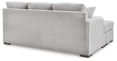 Gabyleigh 2-Piece RAF Chaise Sectional in Nickel Performance Fabric and Next-Gen Nuvella