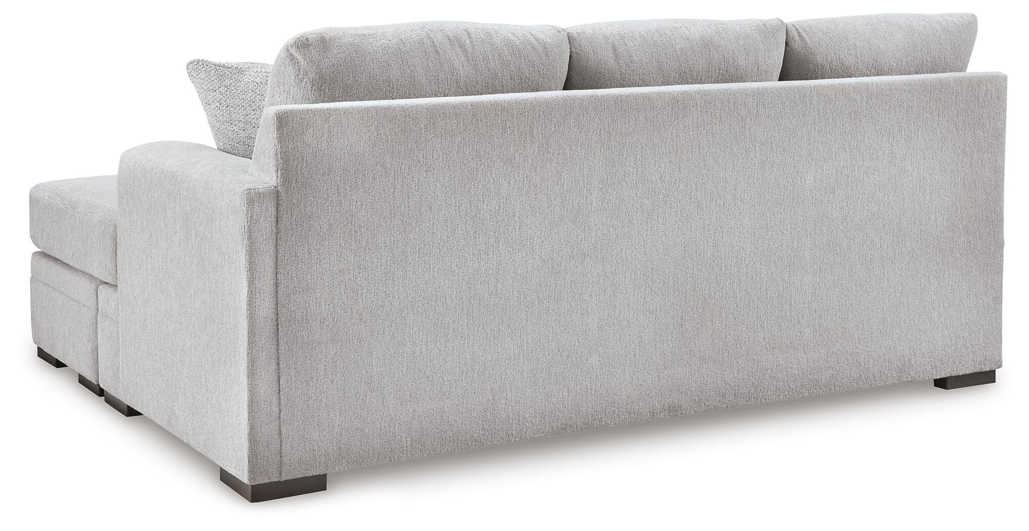 Gabyleigh 2-Piece LAF Chaise Sectional in Nickel Performance Fabric and Next-Gen Nuvella