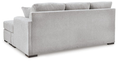 Gabyleigh 2-Piece LAF Chaise Sectional in Nickel Performance Fabric and Next-Gen Nuvella