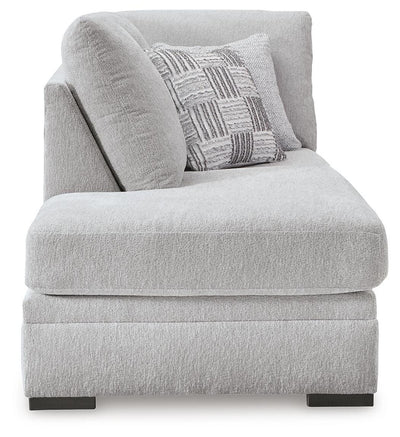 Gabyleigh 2-Piece LAF Chaise Sectional in Nickel Performance Fabric and Next-Gen Nuvella