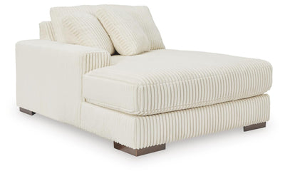 Lindyn 2-Piece LAF Chaise Sectional in Ivory Velvet