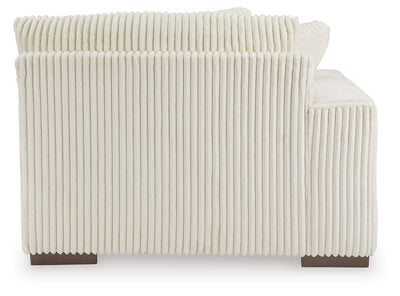 Lindyn 5-Piece LAF Chaise Sectional in Ivory Velvet