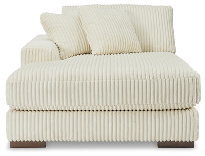 Lindyn 2-Piece LAF Chaise Sectional in Ivory Velvet
