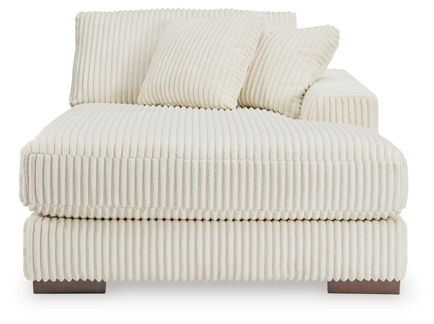 Lindyn 4-Piece RAF Chaise Sectional in Ivory Velvet