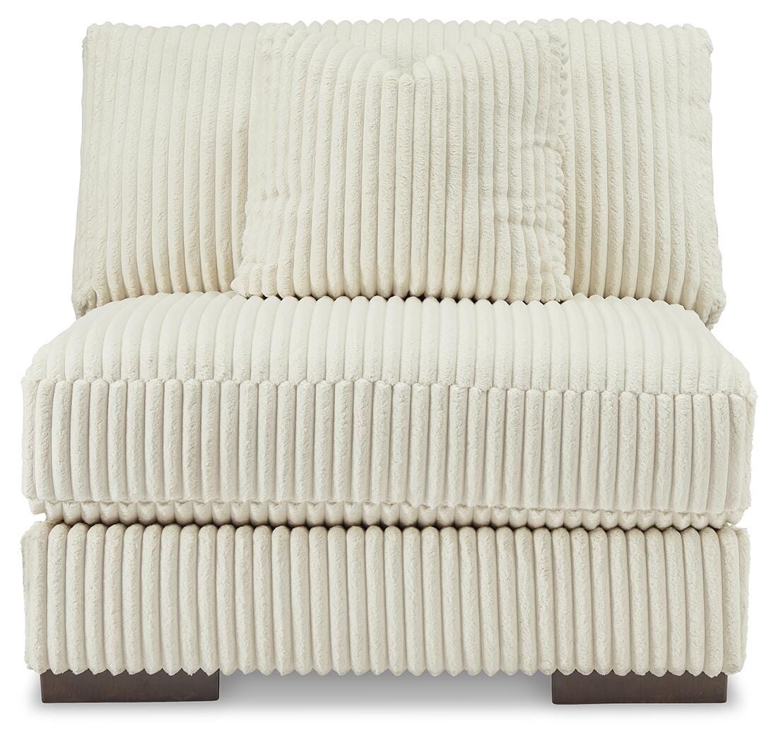 Lindyn 4-Piece Sectional in Ivory Velvet