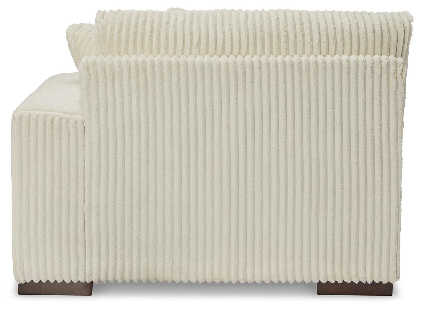 Lindyn 2-Piece Sectional, Chaise and Oversized Ottoman in Ivory