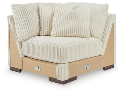 Lindyn 6-Piece Sectional with Chaise and Ottoman in Ivory