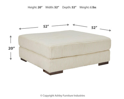 Lindyn 6-Piece Sectional with Chaise and Ottoman in Ivory