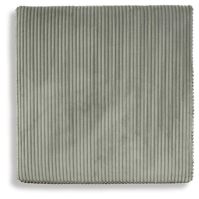 Lindyn Oversized Accent Ottoman in Fog Velvet