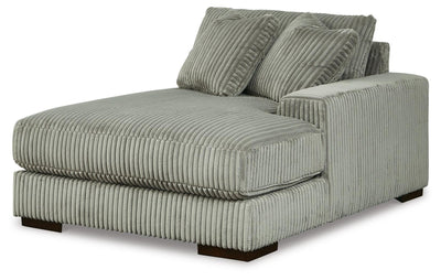 Lindyn 5-Piece RAF Chaise Sectional in Fog Velvet