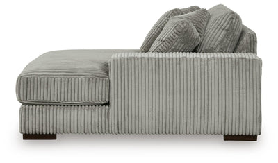 Lindyn 4-Piece Sectional with Double Chaise in Fog