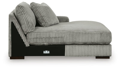 Lindyn 3-Piece Sectional and Chair in Fog
