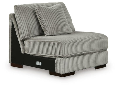 Lindyn 3-Piece Sectional and Chair in Fog