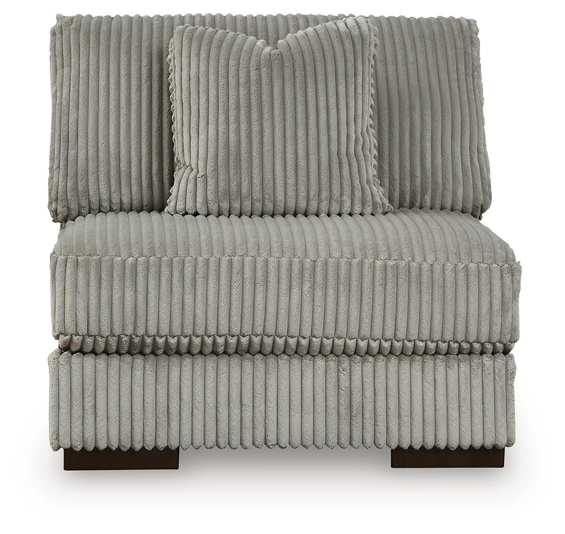 Lindyn 3-Piece Sectional and Chair in Fog