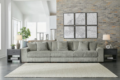 Lindyn 3-Piece Sectional Sofa in Fog Velvet