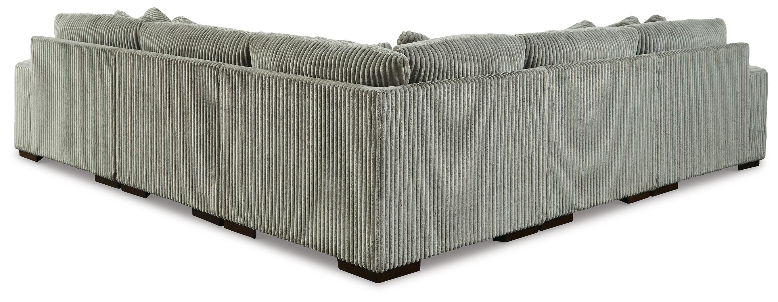 Lindyn 5-Piece Sectional in Fog Velvet