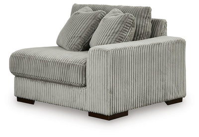 Lindyn 2-Piece Sectional Sofa and Oversized Swivel Accent Chair in Fog