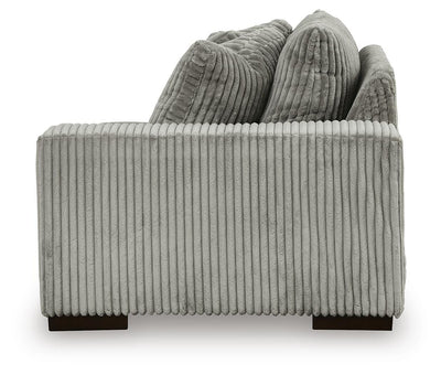 Lindyn 2-Piece Sectional Sofa and Oversized Swivel Accent Chair in Fog