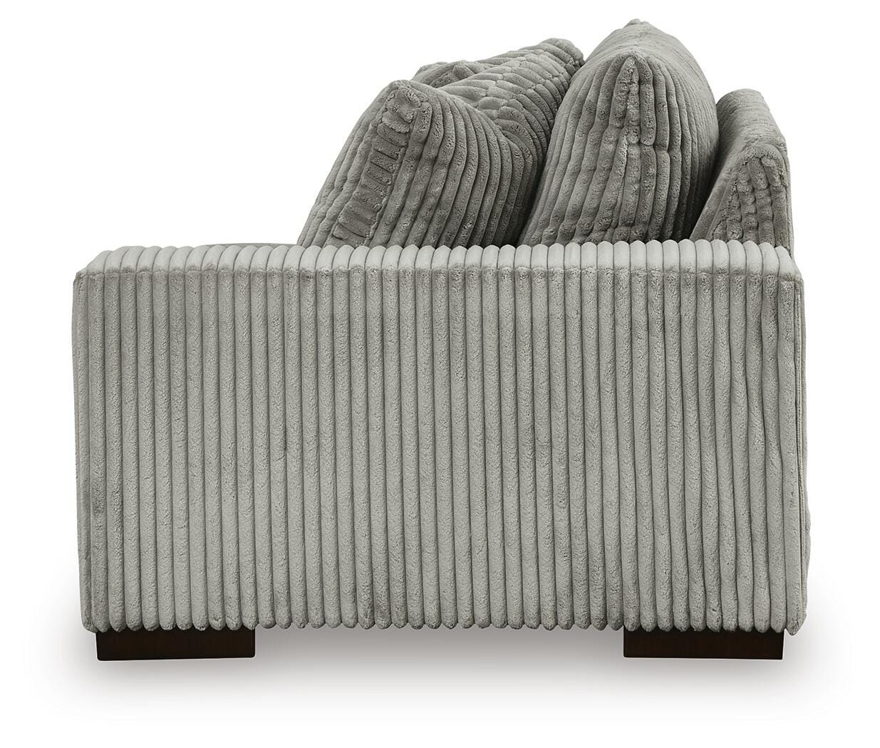 Lindyn 2-Piece LAF Chaise Sectional in Fog Velvet